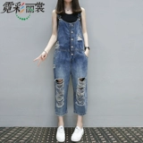 Джинсовый комбинезон, тонкие штаны, подходит для подростков, свободный прямой крой, популярно в интернете