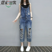 Джинсовый комбинезон, тонкие штаны, подходит для подростков, свободный прямой крой, популярно в интернете