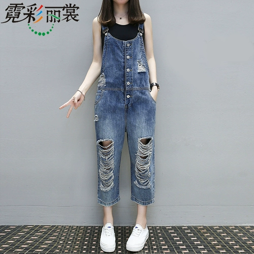 Джинсовый комбинезон, тонкие штаны, подходит для подростков, свободный прямой крой, популярно в интернете