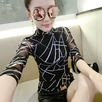 Приятный телу осенний модный демисезонный кружевной лонгслив, 2021 года, в западном стиле, в корейском стиле