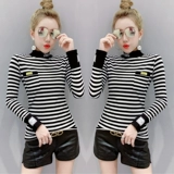 Осенний весенний базовый приятный телу лонгслив, коллекция 2021, в западном стиле, облегающий крой