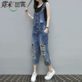 Джинсовый комбинезон, тонкие штаны, подходит для подростков, свободный прямой крой, популярно в интернете