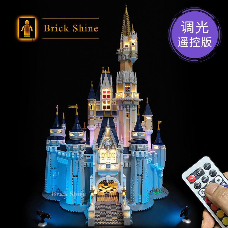 Bs Building Block Lighting Suitable for Lego Disney Castle Led Remote Control Toys 71040 Street Scene Lighting Fixtures