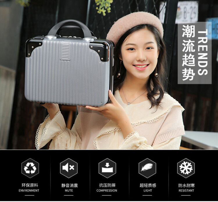 Túi đựng mỹ phẩm Retro 14 inch xách tay vali dung tích lớn túi rửa 16 inch đa chức năng túi lưu trữ du lịch - Va li vali xiaomi