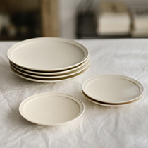 - Taoyuan daily life-Zikou tableware Ceramic snack plate Dinner plate Dividing plate Bone plate melting white