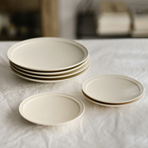 -Taoyuan daily-Zi mouth tableware ceramic snack plate main plate plate plate bone plate bone plate White