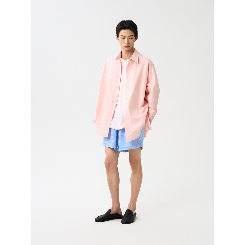 Babesochill Pink Pima Cotton Loose Fit Sun Protection Shirt Babesochill Pink Pima Cotton Loose Fit Sun Protection Shirt
