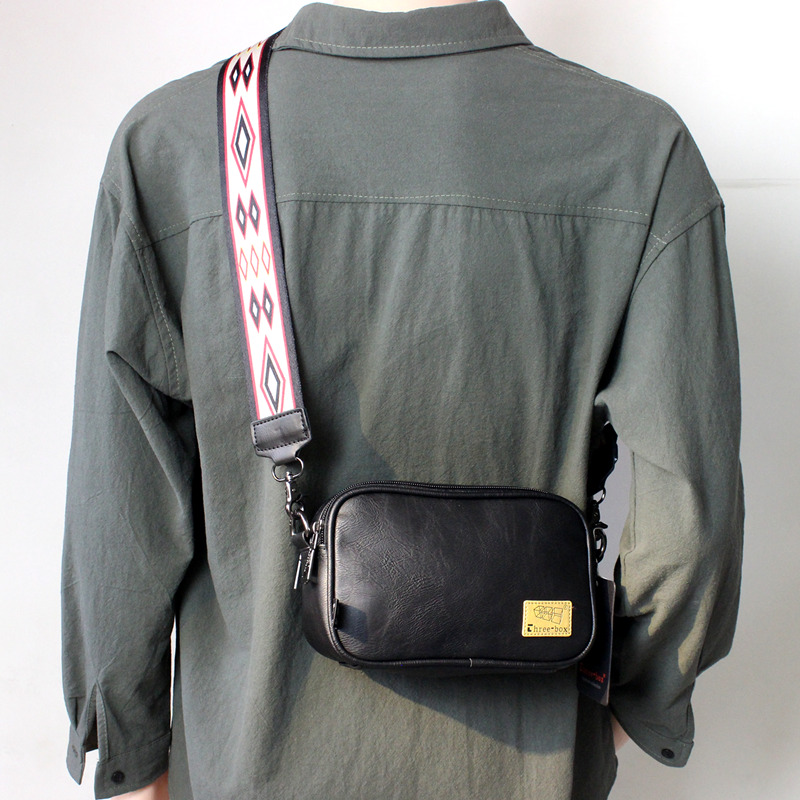 Tide tag bag bag men trend casual single shoulder bag daily leather bag bag pack