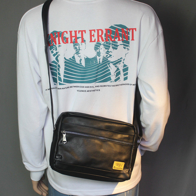 Trend Leisure Single Shoulder Inclined Satchel business men's Korean version Postbag Jane about tide Shoulder Bag for women Men's bag Little Shoulder Bag