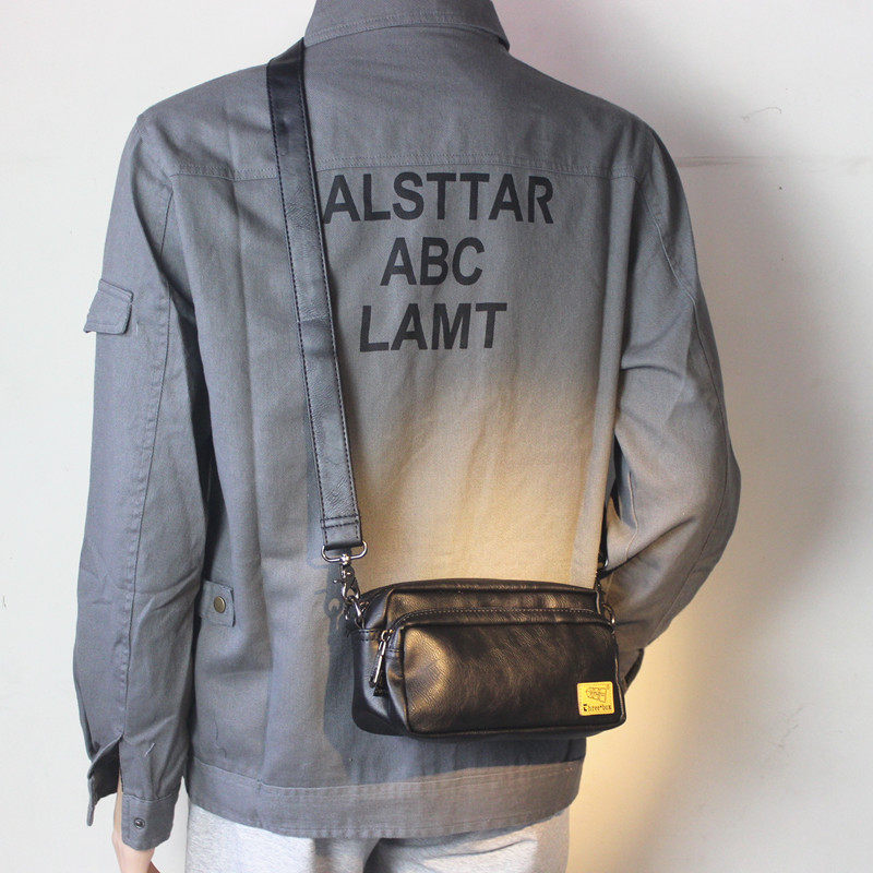 Men's Bags Shoulder Messenger Bag Korean Men's Casual Soft Leather Messenger Bag Horizontal Trendy Brand Fashion Sports Bag Trend