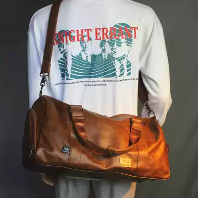 Sports big bag men's portable large-capacity short-distance travel bag boarding bag duffel bag Fitness bag shoulder messenger female bag