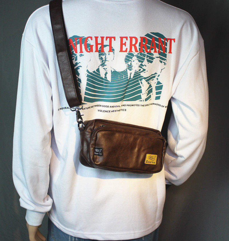 Men's bag-bag Han version of the man's leisure soft skin bag band bag band fashion sports bag slant bag bag