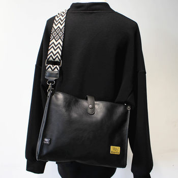 Threebox crossbody bag casual trendy large capacity men's bag