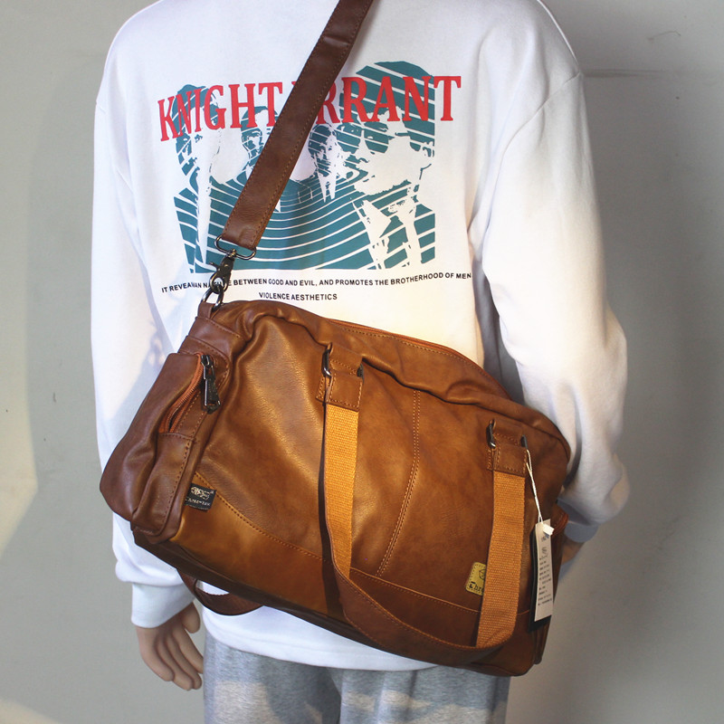 Day series Chauded satchel satchel bag men's handbag Han version genuine leather single shoulder bag men's shoulder bag big bag leisure travel bag