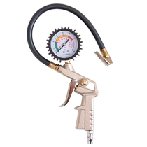 Tire pressure gun inflator car inflator bicycle motorcycle air pump inflator nozzle with pressure gauge