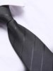 Men's Business Zipper Black Striped Tie Formal Wear Professional Korean Style Suit Interview No-Tie Lazy Easy-To-Pull Trendy Tie