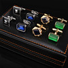 [Four Pairs in a High-End Gift Box]Cufflinks and Tie Clip Set, Gold and Silver Cufflinks, Cuff Studs, Accessories, Cuff Fasteners