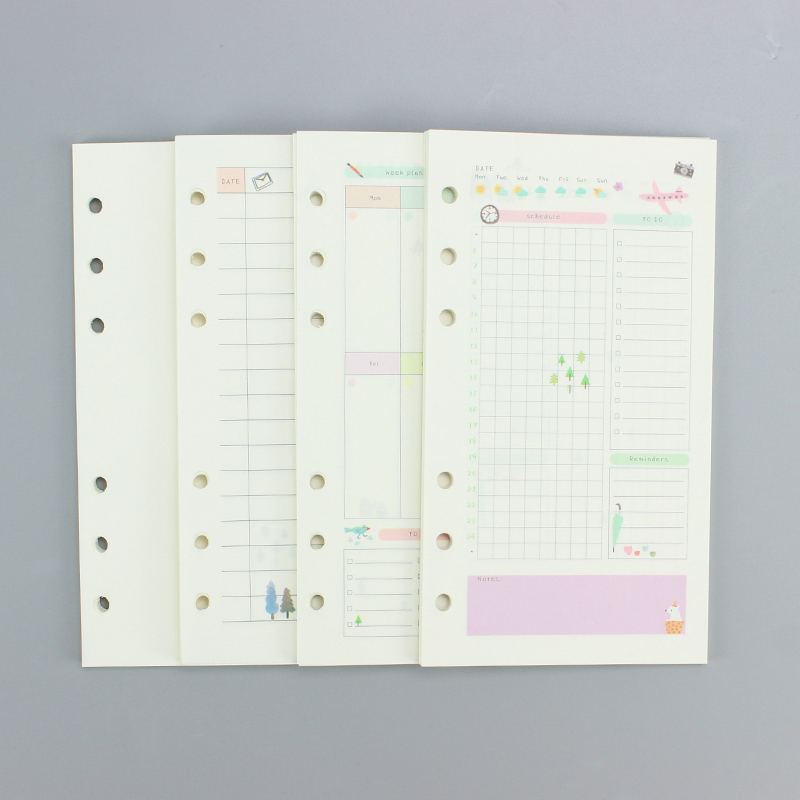 A6 Golden Valley original inner page daily plan weekly plan horizontal line blank original inner page 40 copies