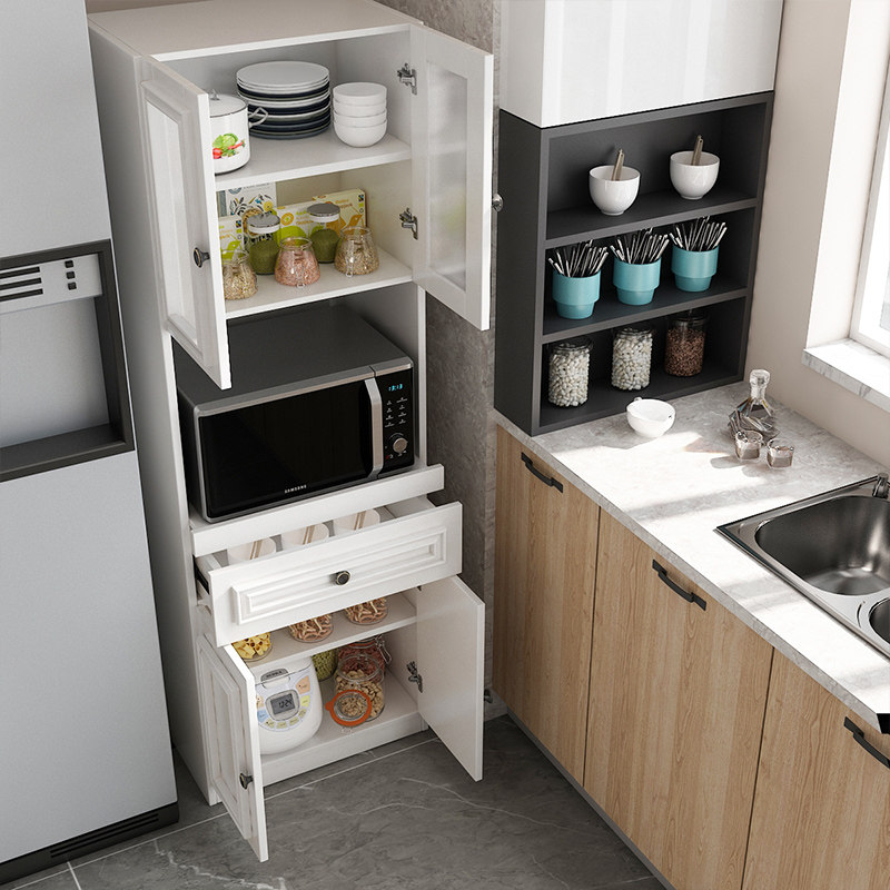 Kitchen Dining Cabinet Minima High Standing Cabinet Cabinet Cabinets In-line Oven Bowl Tray Cabinet Microwave Nordic Wind Cabinet