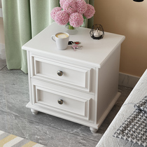 American bedside table home bedroom simple modern white non-solid wood storage small house storage locker