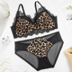 Leopard-in vòng lót thép miễn phí thiết phụ nữ cảm giác ren tụ tập để điều chỉnh áo ngực quần lót áo ngực nhỏ đặt ra.