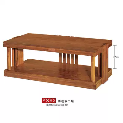 Fourteen-year-old store jazz rack film and television double two-layer audio cabinet made of pure solid wood YSS2