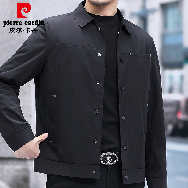 Pilkaden 2022 new spring and autumn brands men's jacket greens middle-aged casual men's capsized jacket