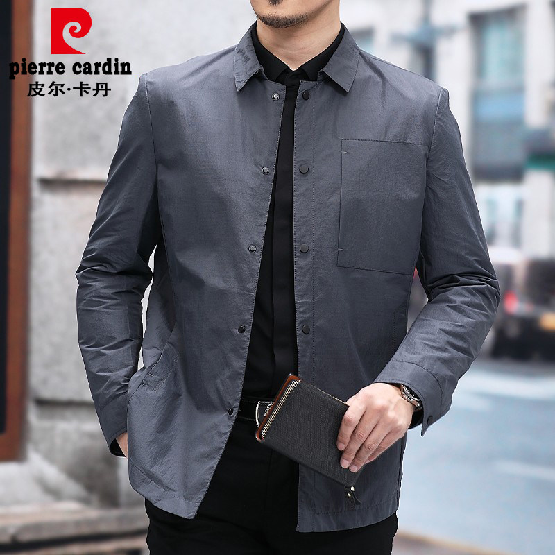 Pilkarden 2023 jacket boy dad dressed spring coat spring coat middle and autumn thin old and old casual coat