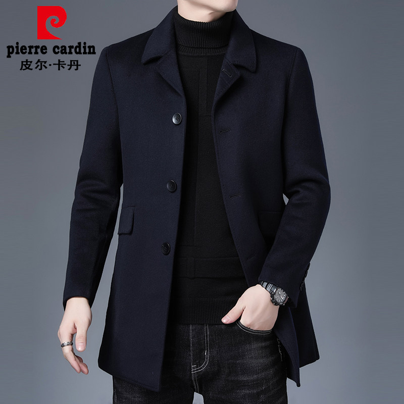 Pilkardan branded wool coat man and long dad in the windcoat in old wool clothes