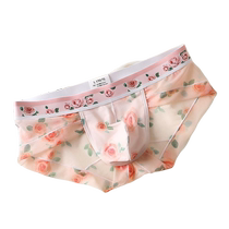 Summer transparent ice silk one-piece mens shorts breathable trendy comfortable niche personalized simple briefs