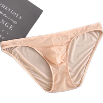 High-quality fabrics textured low-waisted lightweight briefs breathable ice silk cool comfortable and breathable thongs