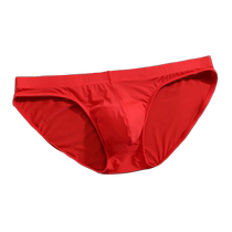 Summer new breathable mens briefs ice silk cool low-waist thin skin-friendly and durable one-piece briefs