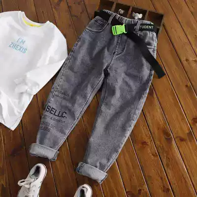 Boys' jeans spring and autumn 2020 tide Korean version of Chinese big boy foreign school baby trousers thin children's pants