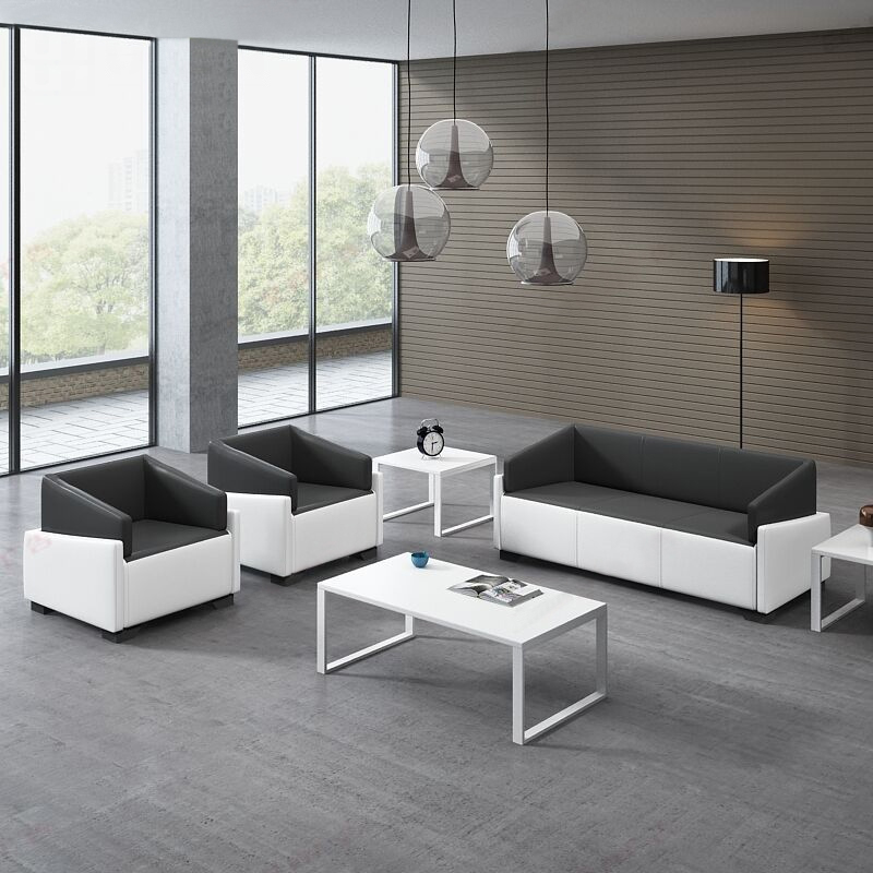 Simple modern office sofa waiting area small apartment training course supermarket bank real estate car shop tea table combination