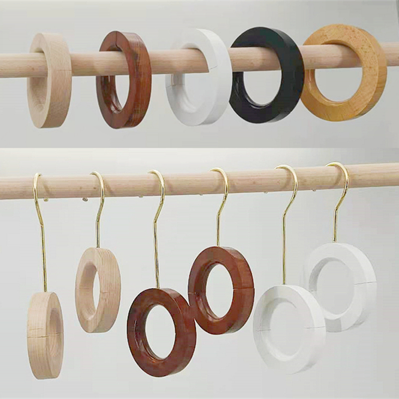 Jean shop clothing store wooden ring hook solid wood stamp ring ring ring ring magnet hook S hook