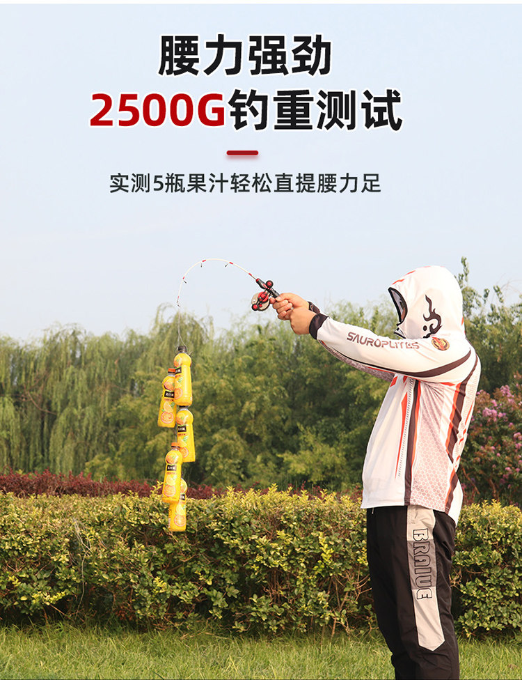 Ice удочкой 实木冰钓竿套装海杆特价超短鱼竿冬钓竿插接软尾筏竿实心钓鱼竿