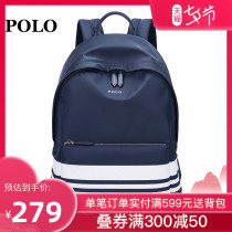 Polo backpack Large capacity travel leisure student Korean backpack Nylon school bag trend mens personality backpack