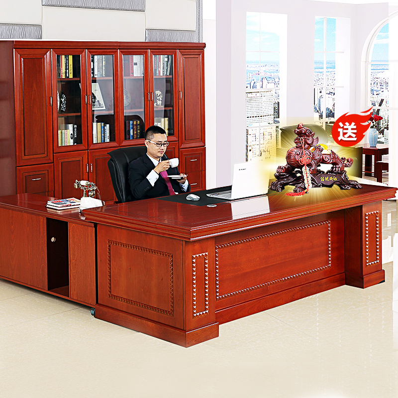 Darrell Paint Boss Desk Office Chair Combination Paint President Solid Wood Desk Executive Desk Manager Director Desk