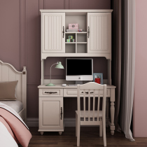 Childrens desk bookcase combination Boy girl study desk Household small apartment student childrens writing desk and chair set