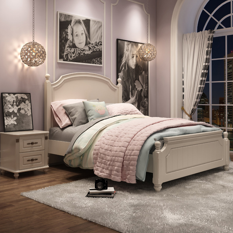 American children's bed Boy 1 5 m teenage girl single bed Teen Girl Bed 1 2 Kids Bed Girl Princess Bed