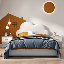 Nordic childrens bed Boy single bed Solid wood cloud bed Childrens room Girl Princess bed Bedroom child bed