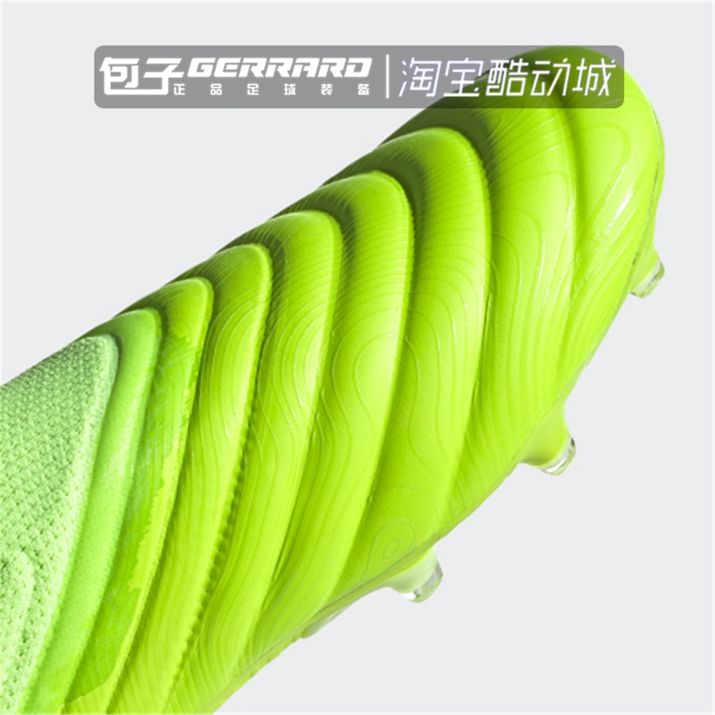 Adidas COPA 20+ FG da kangaroo màu vàng tươi siêu đỉnh không có dây buộc Giày bóng đá mũi nhọn dài FV3626 - Giày bóng đá