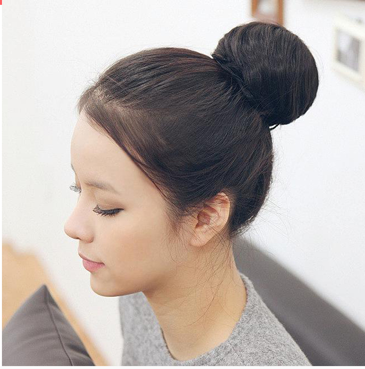 Haute balls son-in-head Aunt Fluffy Straight Hair Pan Hair bag wig head balls bag wig wigs lap head balls-Taobao