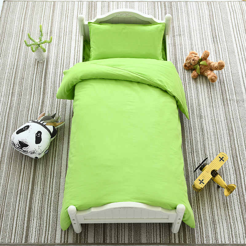 Kindergarten quilt three pieces of pure baby nap quilt pure cotton nap for six pieces of green children bedding