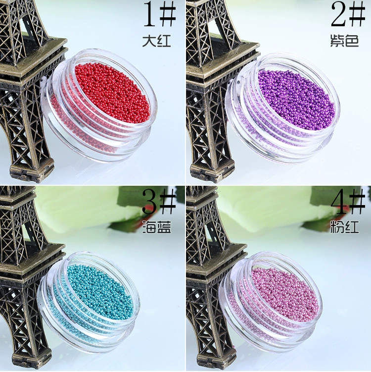 Caviar Nail Ba Lan Dầu Bạc Vàng Móng tay Thép Ball Comfort 1mm Trang sức 2000 Dụng cụ làm móng - Công cụ Nail