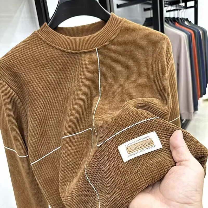 Jeep Mercerized Cotton Long-Sleeved T-Shirt Men's Autumn and Winter 2026 New Warm Casual Men's Classy Sweatshirt