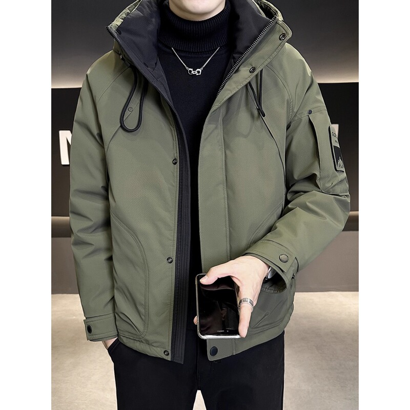 Jeep Jeep Jacket down Jacket Men's Winter 2026 New Waterproof High-End Casual Men's Hooded Jacket