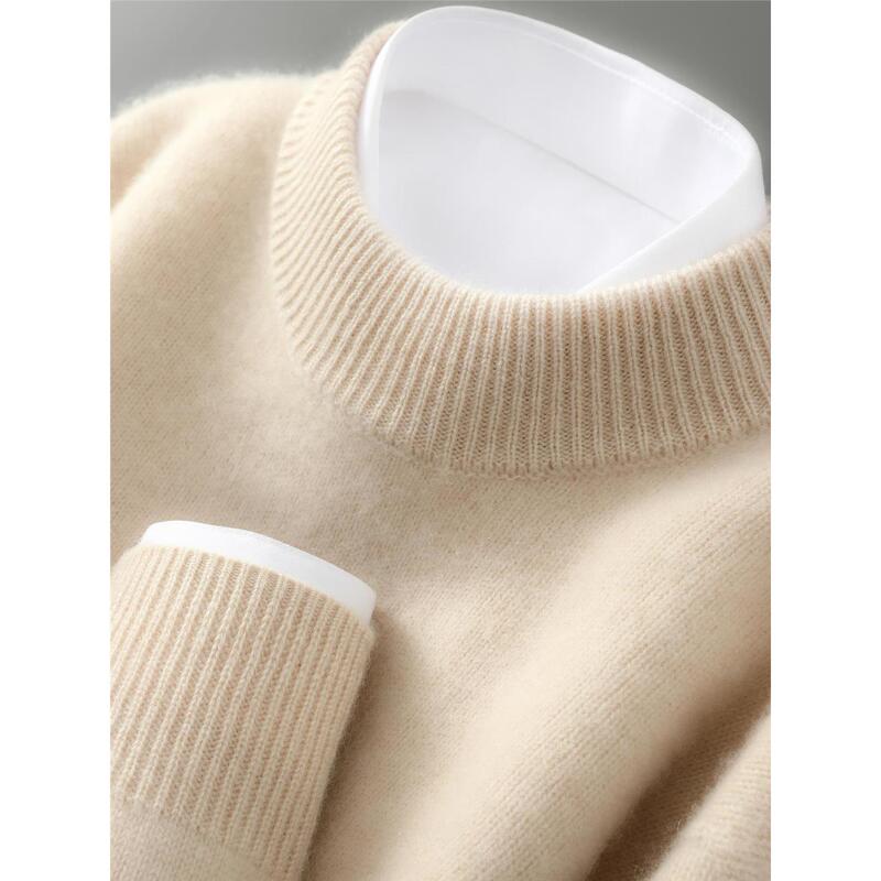 Jeep Jeep Wool Knitwear Men's Winter 2026 New Large Size Loose Classy Casual Men's Round Neck Knitwear