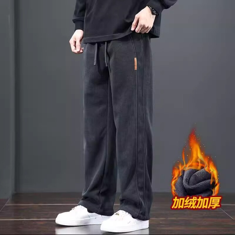 Jeep Jeep Warm Casual Pants for Men, Autumn and Winter 2026 New Style, Loose Straight High-End Men's Spring and Autumn Sports Pants