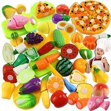 儿童切切乐水果蔬菜披萨过家家益智玩具塑料玩具组合果蔬套餐